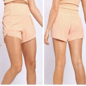 Mono B Highwaist‎ Athleisure Split Dolphin Hem Women’s Shorts, size S